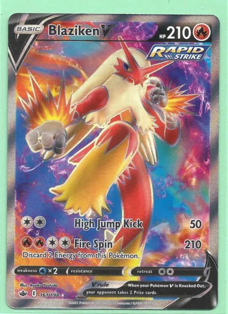 Blaziken V Full Art Chilling Reign Pokemon Card Ultra Rare