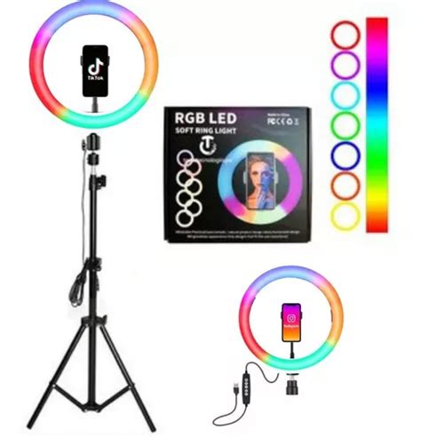 Aro De Luz Led Cm Luz Rgb Calida Fria Con Tr Pode Mt Atelier Yuwa