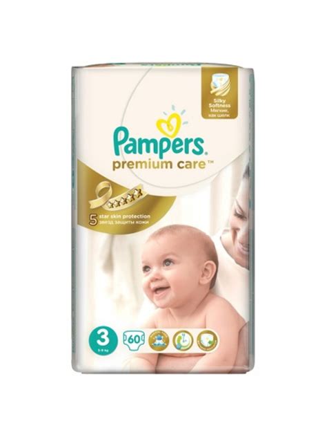 Подгузники Pampers Premium Care 3 Midi 5-9 кг 60 шт купить в Минске