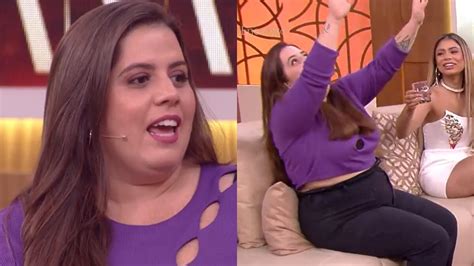 Tati Machado Engasga Ao Vivo No Encontro Levanta Os Braços