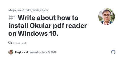 Write About How To Install Okular Pdf Reader On Windows 10 Issue 1