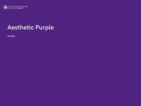 Aesthetic Purple Color 502380 The Official Register Of Color Names