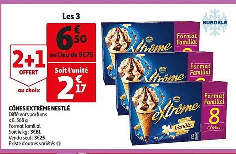 Promo Cônes Extrême Nestlé chez Auchan iCatalogue fr