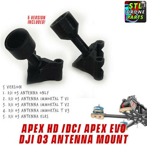 Stl File Impulserc Apex Hd Apex Evo Apex Dc Dji O Antenna Mount