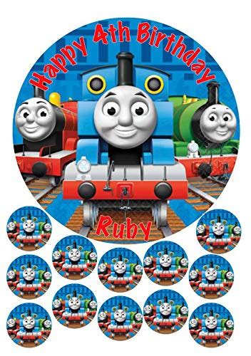 Buy Thomas The Tank Engine Cm Round Fondant Icing Edible Cake Topper