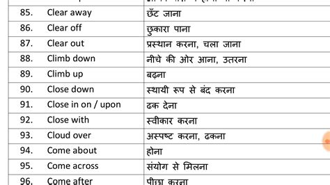 Important Phrasal Verbs With Hindi 3 Youtube