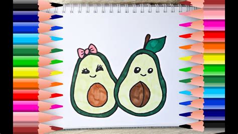 How To Draw An Avocado Cute And Easy YouTube