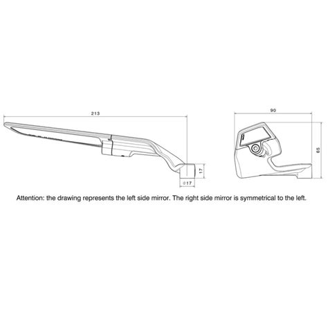 Specchi Rizoma Stealth Naked Alluminio Grigio