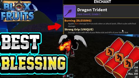 Dragon Trident With Burning Blessing Blox Fruits Most Broken Build