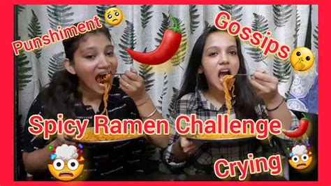 🔥extreme🔥 Spicy Fire Noodles Challenge With Best Friend🌶🌶🌶 Cried🌶