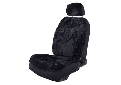 Walser Zipp It Car Seat Cover Real Sheepskin Anthracite Black 20020