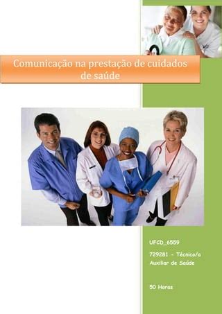 Ufcd 6559 comunicação na prestação de cuidados de saúde PDF