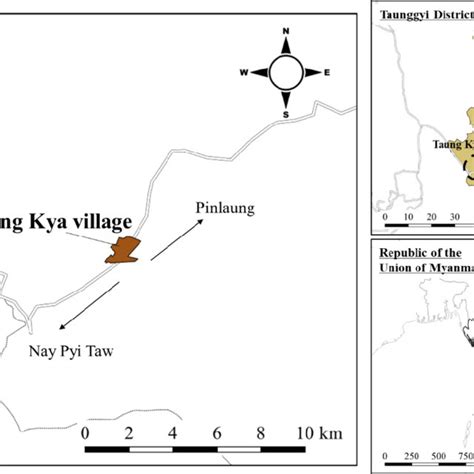 A Map Showing The Location Of Taung Kya Download Scientific Diagram