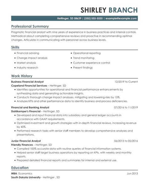 Financial Analyst CV Examples Writing Tips For 2024