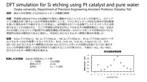 D Center Osaka University Blog Archive Dft Simulation For Si