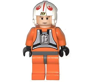 Lego Luke Skywalker With Pilot Outfit With Dark Stone Gray Hips