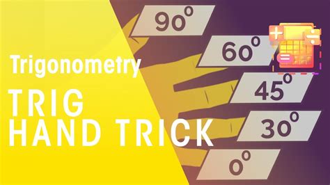 Exact Trig Values Hand Trick Trigonometry Maths Fuseschool