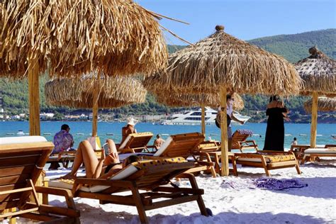 Bodrum Turkey August Snow White Beach Of Lux Hotel With