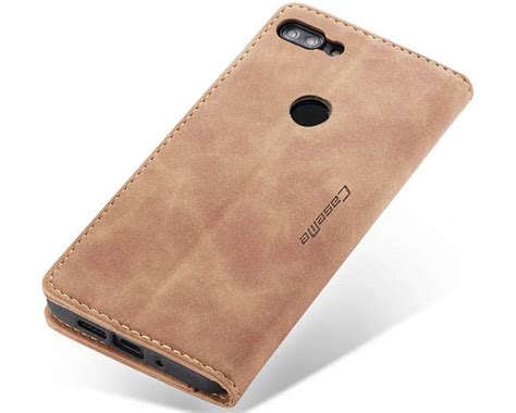 CaseMe Huawei P Smart Wallet Kickstand Magnetic Flip Case Brown