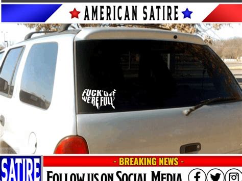 Fuck Off We Re Full Car Decal USA Decal Drain The Swamp Etsy