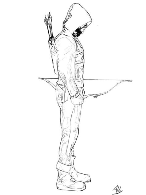 DC Comic Green Arrow Coloring Page