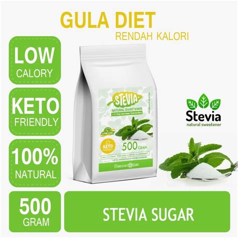 Jual Stevia Sugar Powder Bubuk Halus Gula Stevia Kemasan Gram