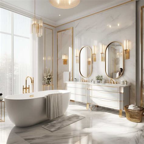 5+ Tips to Design a Luxury White and Gold Bathroom You'll Love • 333k ...