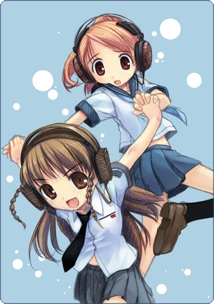 The Big Imageboard Tbib Brown Eyes Brown Hair Headphones Hiiro Yuki