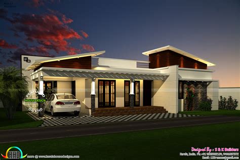 Contemporary Look Single Floor 1200 Sq Ft Kerala Home Design And Floor Plans 9k Dream Houses