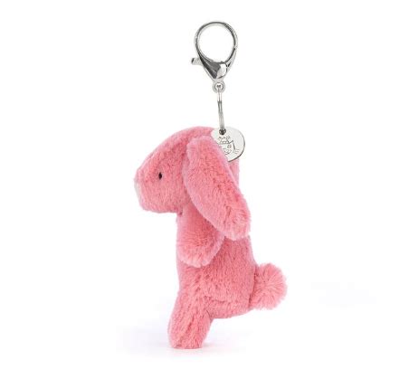 Bashful Bunny Pink Bag Charm By Jellycat