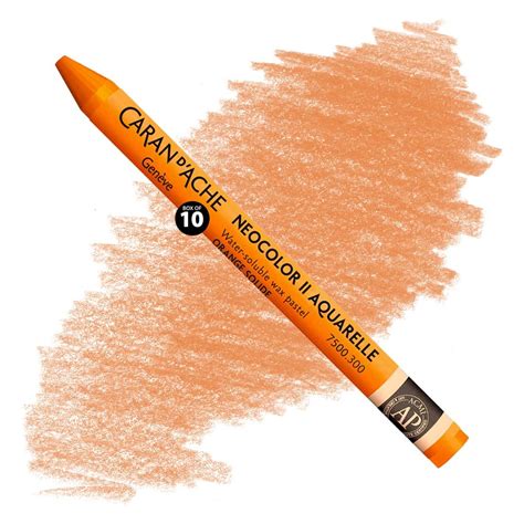 Caran D Ache Neocolor Ii Water Soluble Wax Pastels Fast Orange No