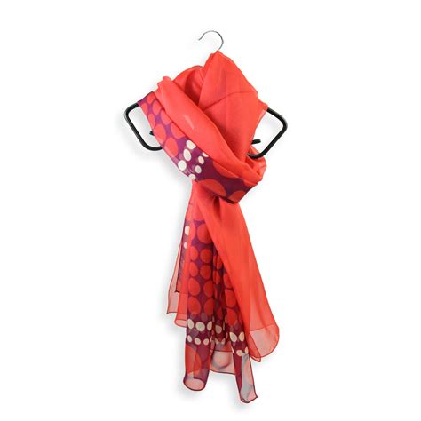 Pairing Of Two Women S Muslin Silk Scarves With A Motif On One And A Monochrome Scarf For The