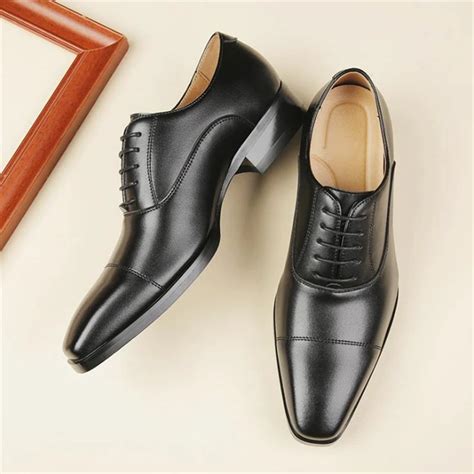 Zapatos Derby De Cuero Genuino Para Hombre Zapatos De Vestir Formales