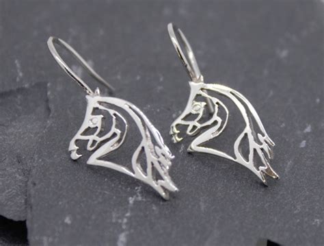 Horse Head Earrings In Platinum Obsessions Of Weybridge