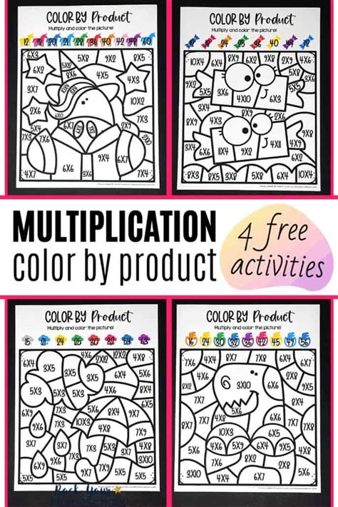 Free Printable Multiplication Coloring Creative Center Worksheets