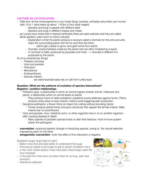 Eeb 390 Lecture 20 Coevolution Lecture 20 Co Evolution Cells