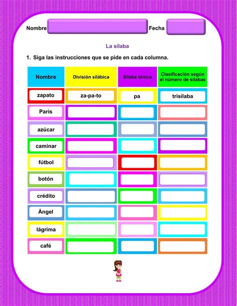 Liveworksheets Tipos De Palabras