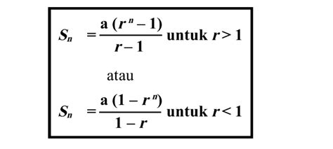 Rumus Un Deret Geometri - Riset