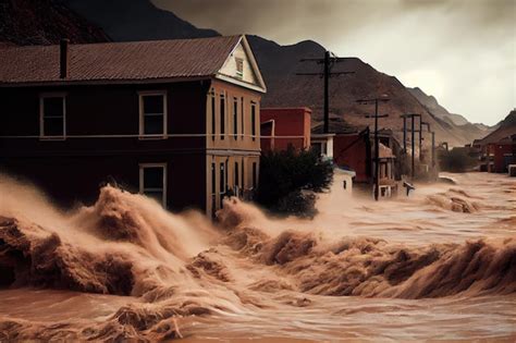 Desbordamiento De R Os E Inundaciones Durante Las Consecuencias De Las