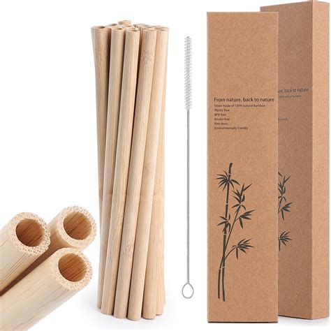 Amazon Loadsky Pcs Disposable Straws Reusable Bamboo Straws