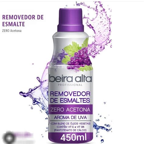 Removedor De Esmalte Zero Acetona Beira Alta Ml Shopee Brasil