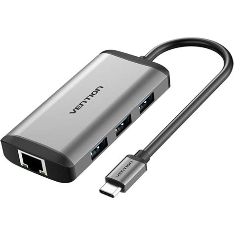 Vention USB C To HDMI 3USB A RJ45 PD Cable 6 In 1 Multi Function 0 15M