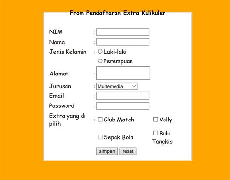 Tutorial Form Input Dengan HTML ITRIAU