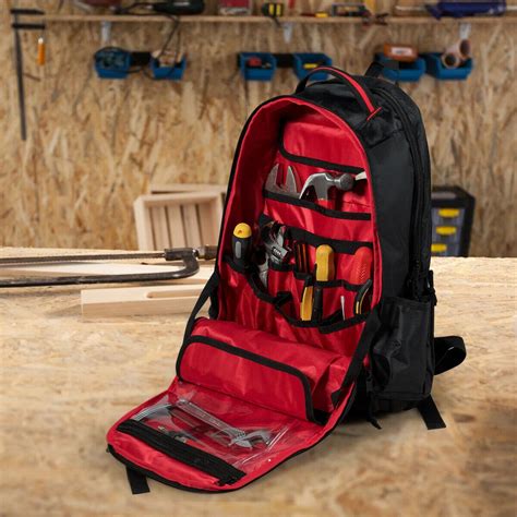 Tool Backpack Heavy Duty Jobsite Tool Bag 26 Pockets Bags Tool Bag