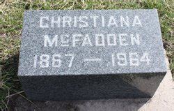 Christiana Mcfadden M Morial Find A Grave