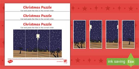 Christmas Puzzle Strips L Enseignant A Fait Twinkl