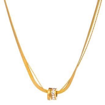 18K Gold Plated Stainless Steel Necklace Intensity SKU 87906 0