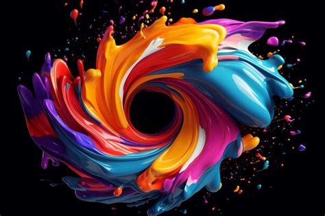 Premium Photo A Purple And Orange Splash Of Paint Is Shown With A