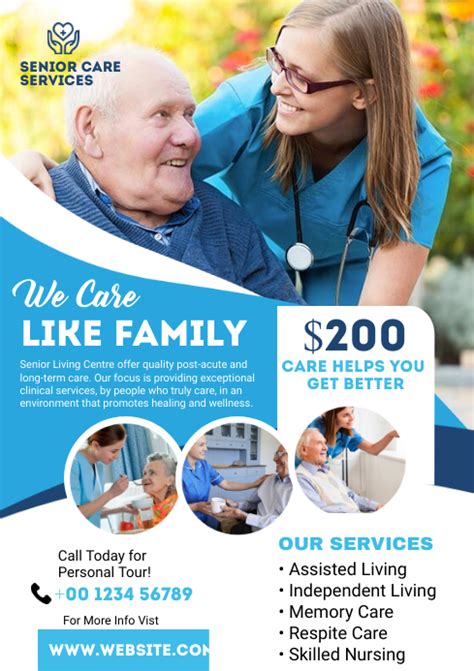 Senior Care Assisted Living Flyer Design Template Postermywall