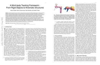 A Multi Body Tracking Framework From Rigid Objects To Kinematic